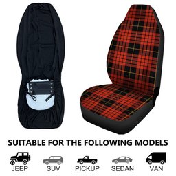 ScotsTee Shop Scottish MacQueen Ancient Clan Crest Tartan Car Seat Covers