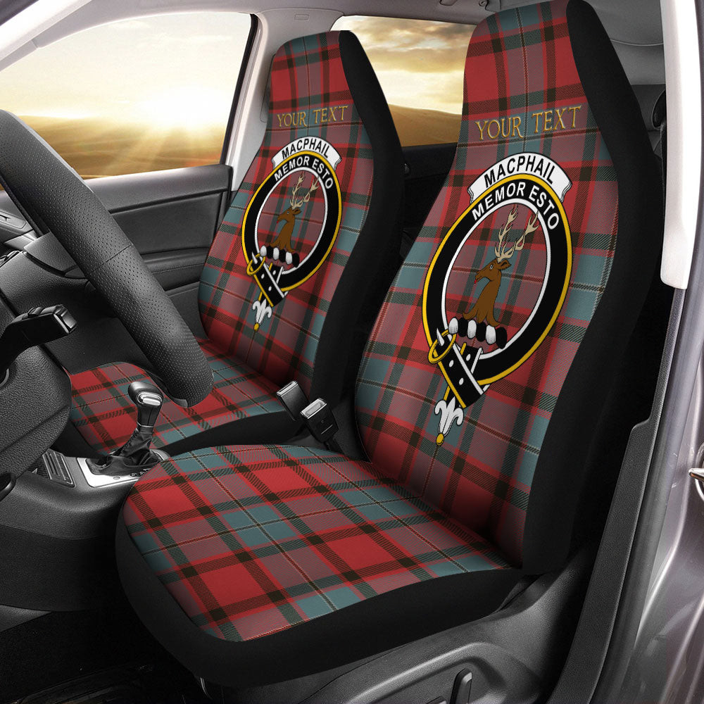 ScotsTee Shop Scottish MacPhail Weathered Clan Crest Tartan Car Seat Covers