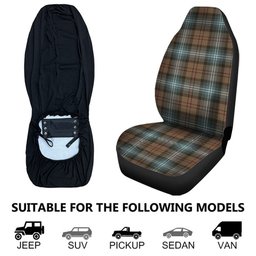 ScotsTee Shop Scottish Urquhart Weathered Clan Crest Tartan Car Seat Covers
