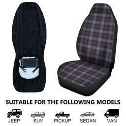 ScotsTee Shop Scottish Lyon ((Liall Lyall Lyle) Weathered Clan Crest Tartan Car Seat Covers