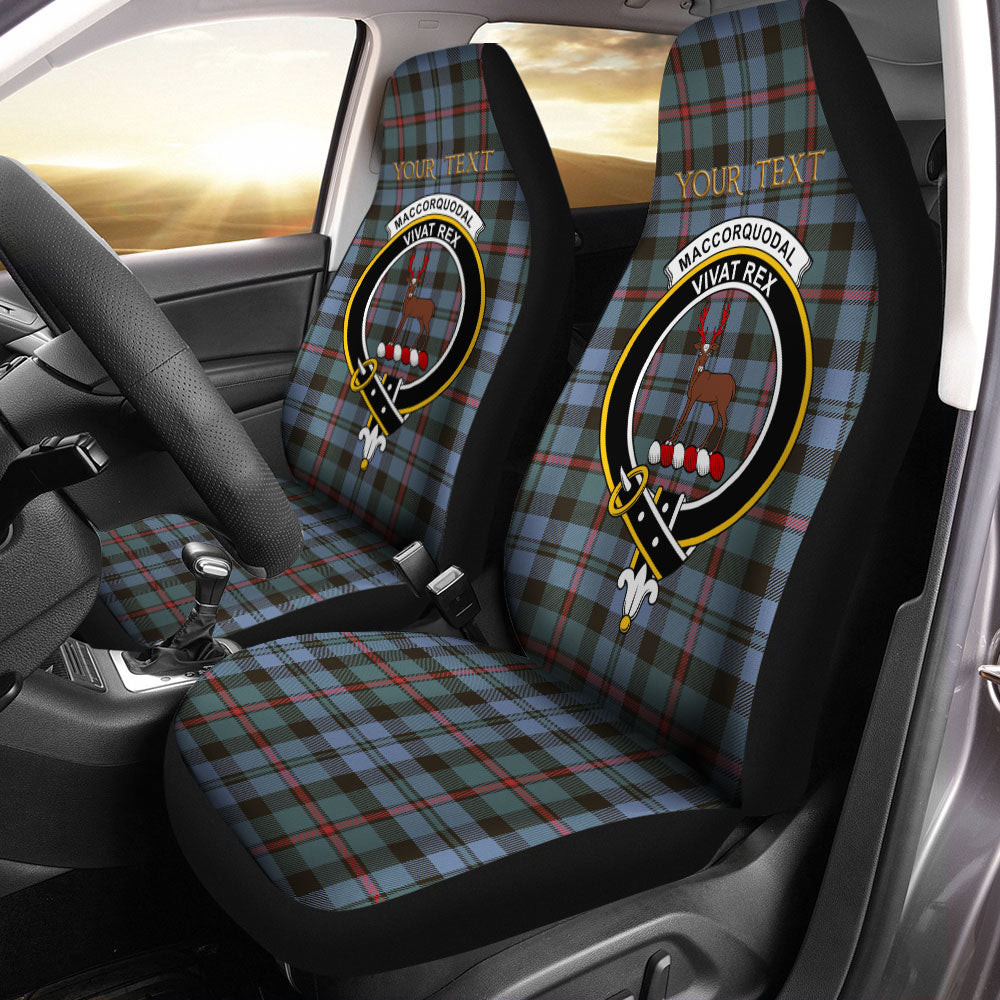 ScotsTee Shop Scottish MacCorquodale Weathered Clan Crest Tartan Car Seat Covers