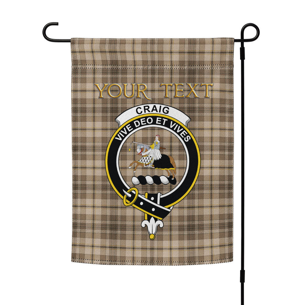 ScotsTee Shop Scottish Craig (Craigie) Weathered Clan Crest Tartan Garden Flag