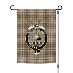 ScotsTee Shop Scottish Craig (Craigie) Weathered Clan Crest Tartan Garden Flag