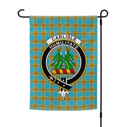 ScotsTee Shop Scottish Carlisle (Carlill) Ancient Clan Crest Tartan Garden Flag