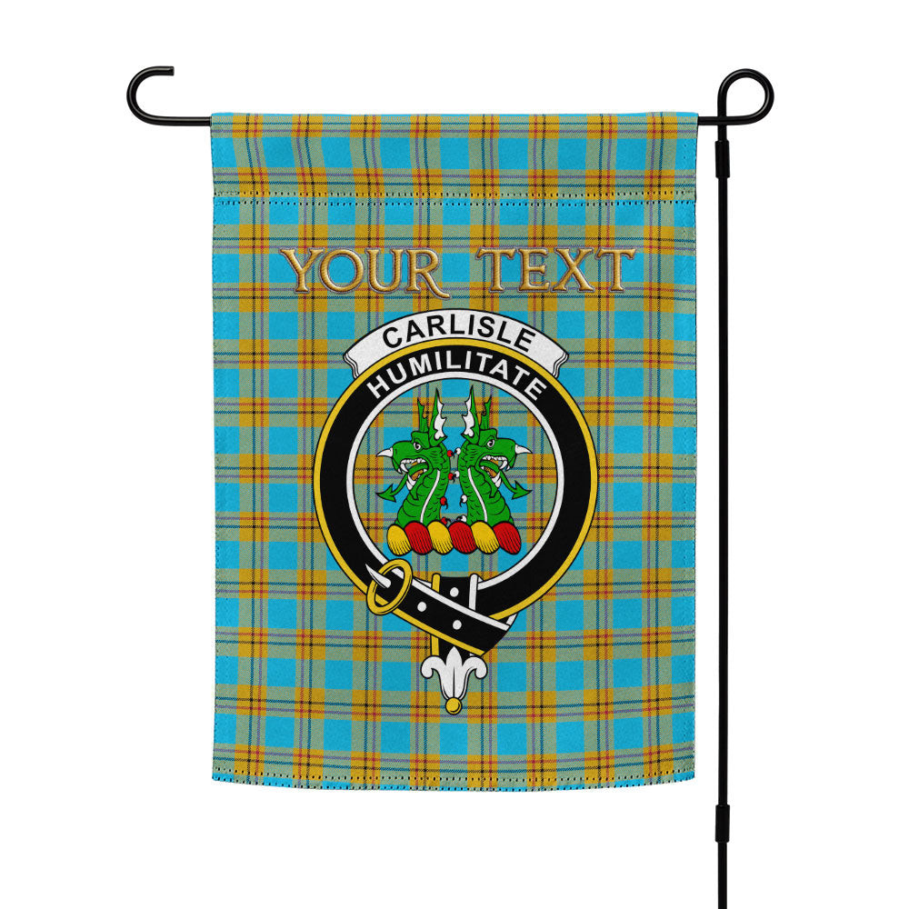 ScotsTee Shop Scottish Carlisle (Carlill) Ancient Clan Crest Tartan Garden Flag
