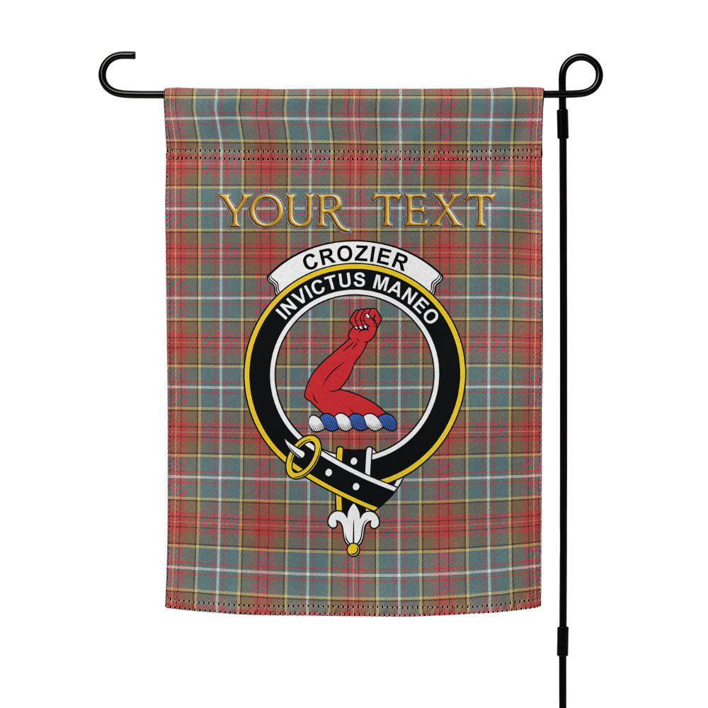 ScotsTee Shop Scottish Crozier Weathered Clan Crest Tartan Garden Flag
