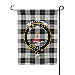 ScotsTee Shop Scottish Erskine Black & White Clan Crest Tartan Garden Flag