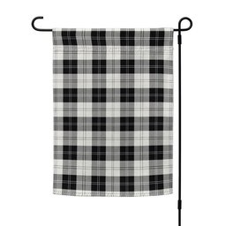ScotsTee Shop Scottish Erskine Black & White Clan Crest Tartan Garden Flag