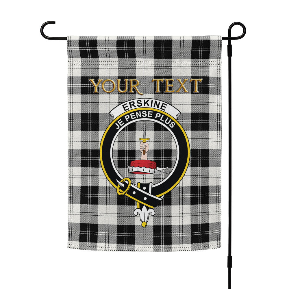 ScotsTee Shop Scottish Erskine Black & White Clan Crest Tartan Garden Flag