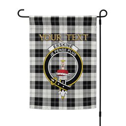 ScotsTee Shop Scottish Erskine Black & White Clan Crest Tartan Garden Flag