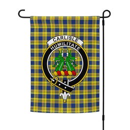 ScotsTee Shop Scottish Carlisle (Carlill) Modern Clan Crest Tartan Garden Flag