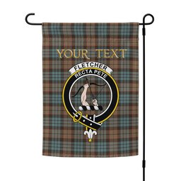 ScotsTee Shop Scottish Fletcher Family Weathered Clan Crest Tartan Garden Flag