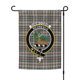 ScotsTee Shop Scottish Dinwoodie Weathered Clan Crest Tartan Garden Flag
