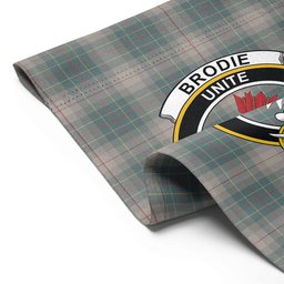 ScotsTee Shop Scottish Brodie Silver (Brodie Muted) Weathered Clan Crest Tartan Garden Flag