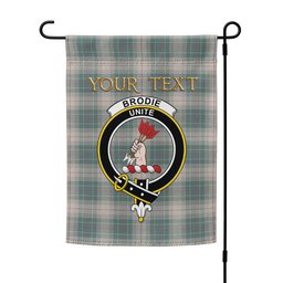 ScotsTee Shop Scottish Brodie Silver (Brodie Muted) Weathered Clan Crest Tartan Garden Flag