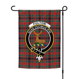 ScotsTee Shop Scottish Fulton 1999 Modern Clan Crest Tartan Garden Flag