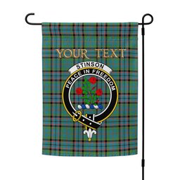 ScotsTee Shop Scottish Stinson (Stephenson Stevenson) Ancient Clan Crest Tartan Garden Flag