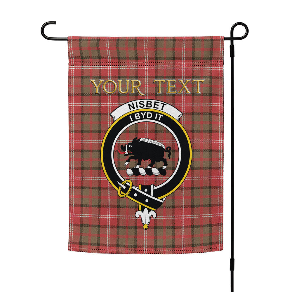 ScotsTee Shop Scottish Nisbet (Nisbit) Weathered Clan Crest Tartan Garden Flag