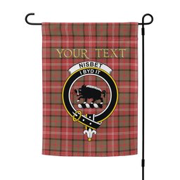 ScotsTee Shop Scottish Nisbet (Nisbit) Weathered Clan Crest Tartan Garden Flag