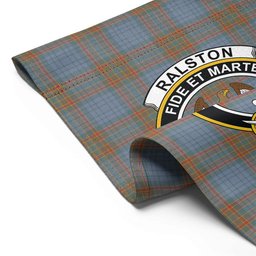 ScotsTee Shop Scottish Ralston UK Weathered Clan Crest Tartan Garden Flag
