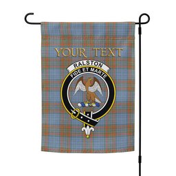 ScotsTee Shop Scottish Ralston UK Weathered Clan Crest Tartan Garden Flag