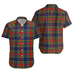 ScotsTee Shop Scottish Beaton Modern Clan Crest Personalized Tartan Short Sleeve Shirt