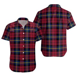 ScotsTee Shop Scottish Aitken Modern Clan Crest Personalized Tartan Short Sleeve Shirt
