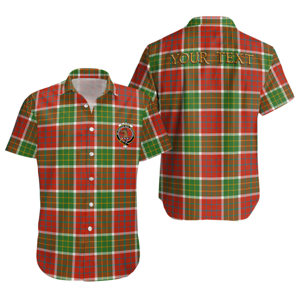 ScotsTee Shop Scottish Blackie Ancient Clan Crest Personalized Tartan Short Sleeve Shirt