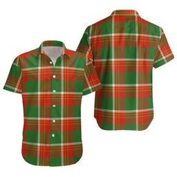ScotsTee Shop Scottish Brisbane Ancient Clan Crest Personalized Tartan Short Sleeve Shirt
