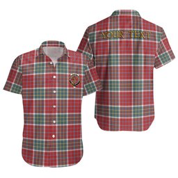ScotsTee Shop Scottish Blackie Weathered Clan Crest Personalized Tartan Short Sleeve Shirt