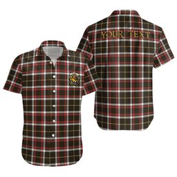 ScotsTee Shop Scottish Black (DCD) Weathered Clan Crest Personalized Tartan Short Sleeve Shirt