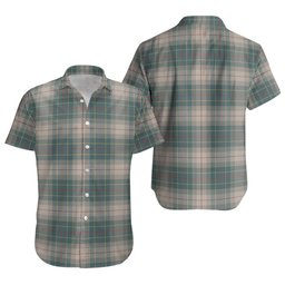 ScotsTee Shop Scottish Brodie Silver (Brodie Muted) Weathered Clan Crest Personalized Tartan Short Sleeve Shirt