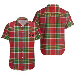 ScotsTee Shop Scottish Blackie Modern Clan Crest Personalized Tartan Short Sleeve Shirt