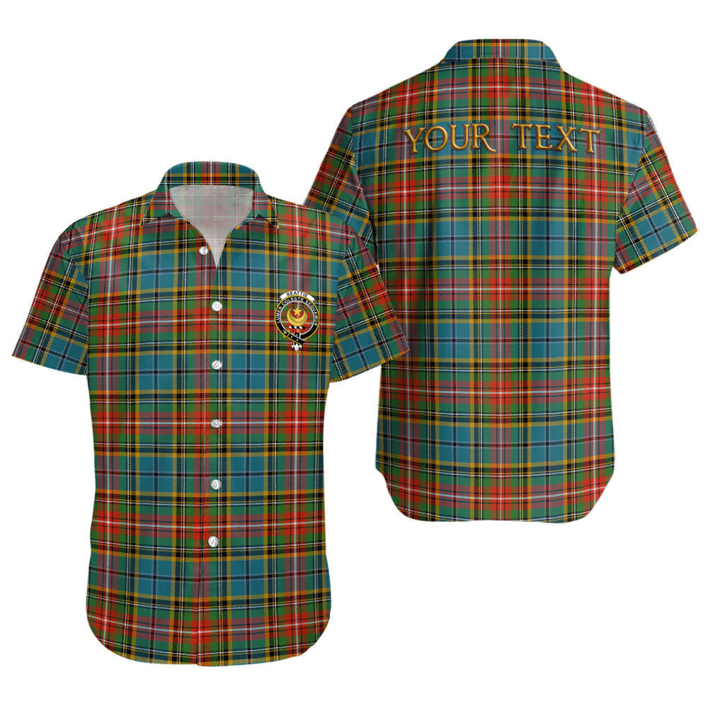 ScotsTee Shop Scottish Beattie Ancient Clan Crest Personalized Tartan Short Sleeve Shirt