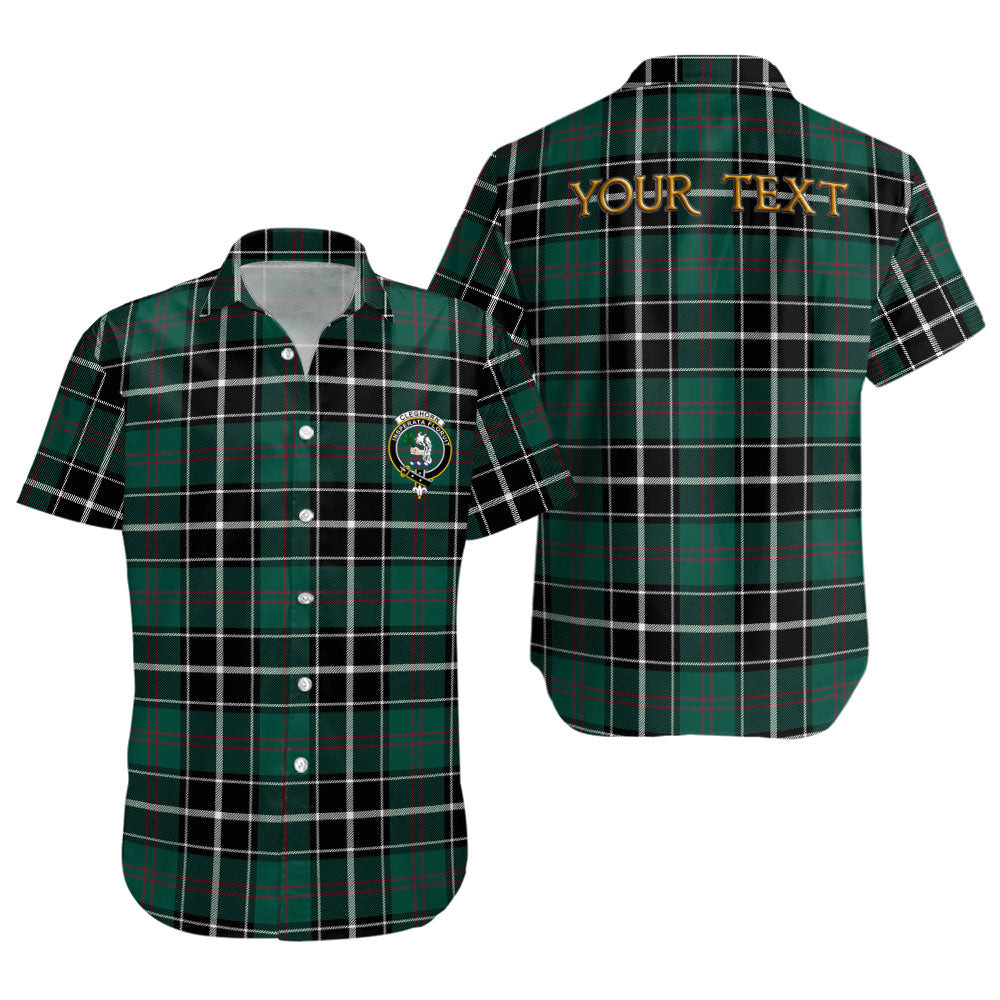 ScotsTee Shop Scottish Cleghorn Modern Clan Crest Personalized Tartan Short Sleeve Shirt