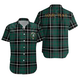 ScotsTee Shop Scottish Cleghorn Modern Clan Crest Personalized Tartan Short Sleeve Shirt