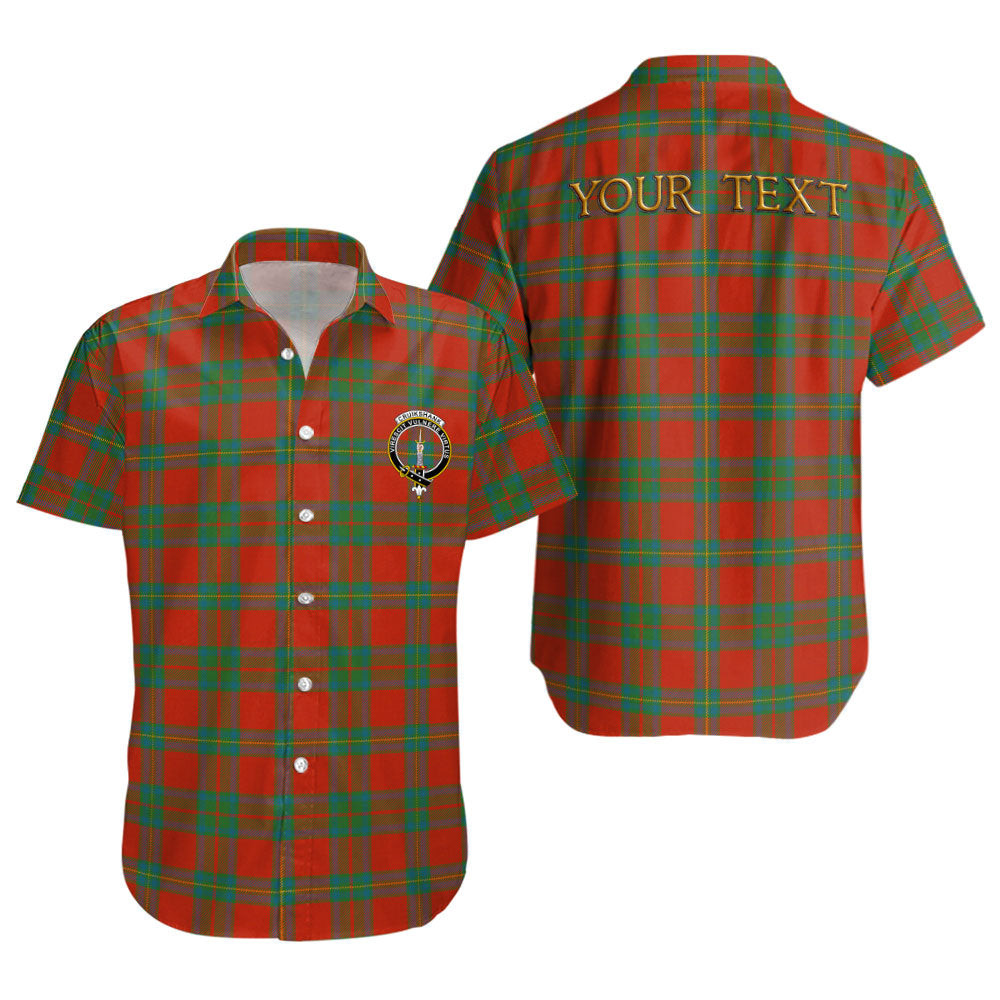 ScotsTee Shop Scottish Cruikshank Ancient Clan Crest Personalized Tartan Short Sleeve Shirt