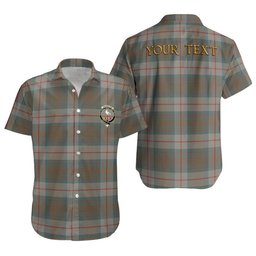 ScotsTee Shop Scottish Cranston Weathered Clan Crest Personalized Tartan Short Sleeve Shirt