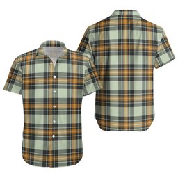 ScotsTee Shop Scottish Burns Modern Clan Crest Personalized Tartan Short Sleeve Shirt