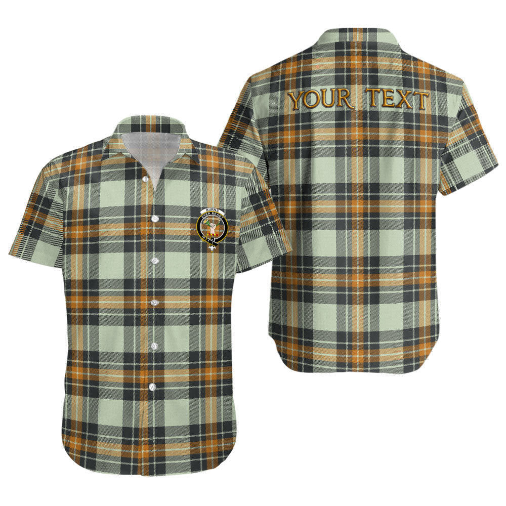ScotsTee Shop Scottish Burns Modern Clan Crest Personalized Tartan Short Sleeve Shirt