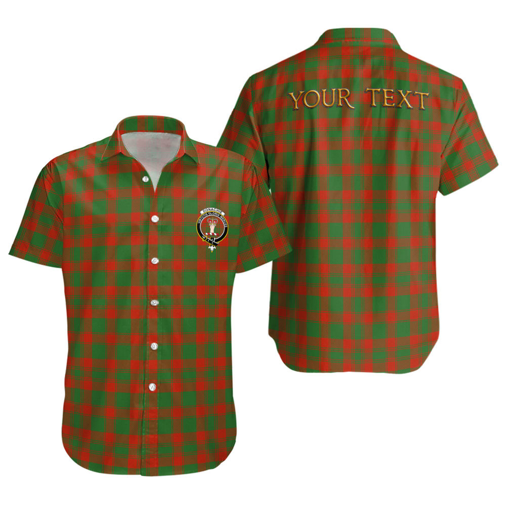 ScotsTee Shop Scottish Donachie Ancient Clan Crest Personalized Tartan Short Sleeve Shirt