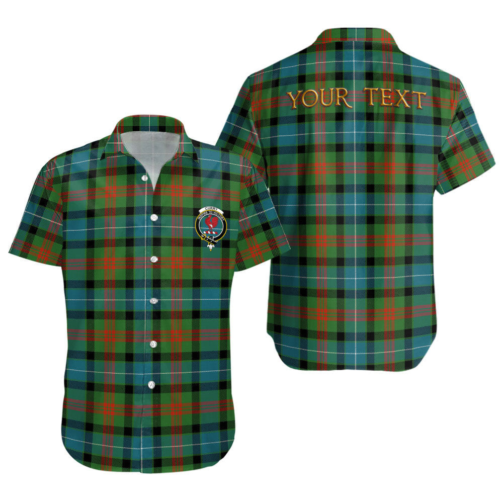 ScotsTee Shop Scottish Curry (Currie) Ancient Clan Crest Personalized Tartan Short Sleeve Shirt