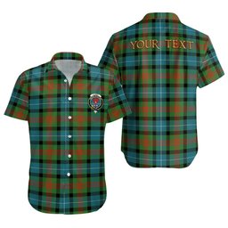 ScotsTee Shop Scottish Curry (Currie) Ancient Clan Crest Personalized Tartan Short Sleeve Shirt