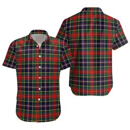 ScotsTee Shop Scottish Crozier Modern Clan Crest Personalized Tartan Short Sleeve Shirt