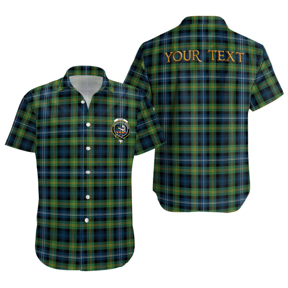 ScotsTee Shop Scottish Dyce Modern Clan Crest Personalized Tartan Short Sleeve Shirt