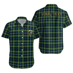 ScotsTee Shop Scottish Dyce Modern Clan Crest Personalized Tartan Short Sleeve Shirt