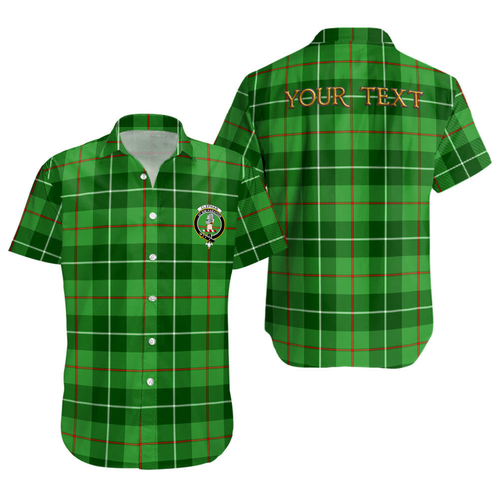 ScotsTee Shop Scottish Clephan (or Clephane) Clan Crest Personalized Tartan Short Sleeve Shirt