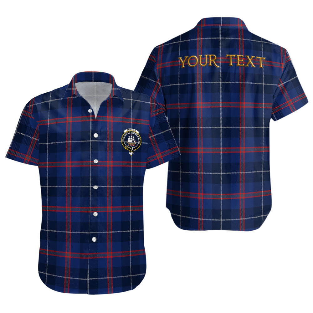ScotsTee Shop Scottish Bryson Modern Clan Crest Personalized Tartan Short Sleeve Shirt