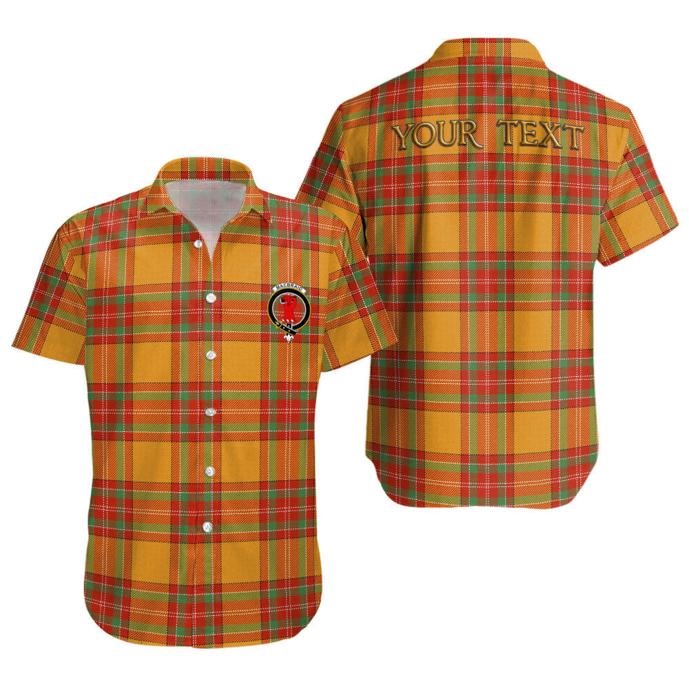 ScotsTee Shop Scottish MacBrair Ancient Clan Crest Personalized Tartan Short Sleeve Shirt