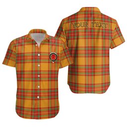 ScotsTee Shop Scottish MacBrair Ancient Clan Crest Personalized Tartan Short Sleeve Shirt